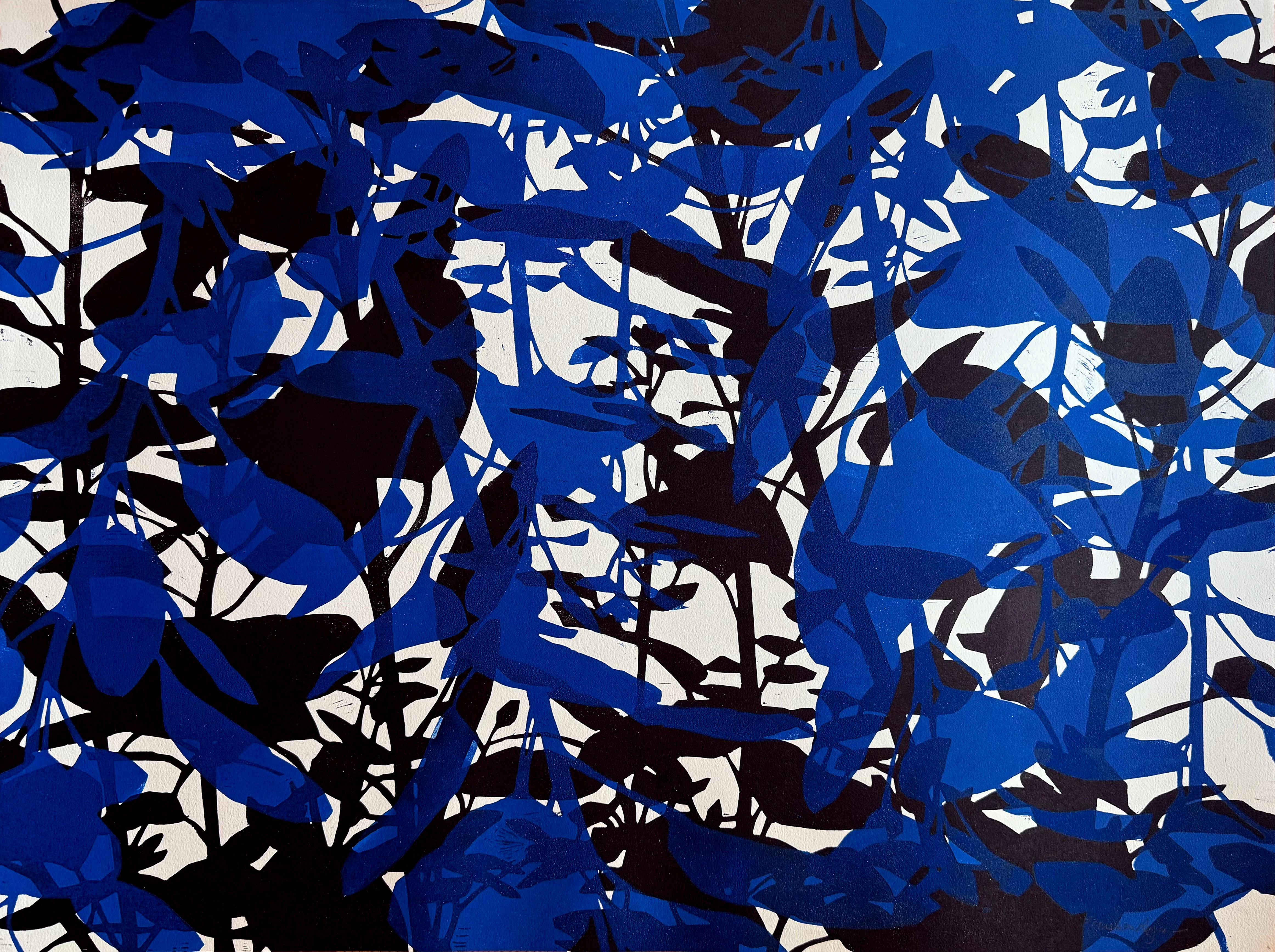 Fogliame (nero e blu)