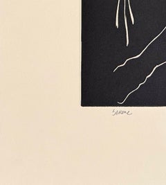 Serein, linogravure de nus féminins de Fernando Reyes