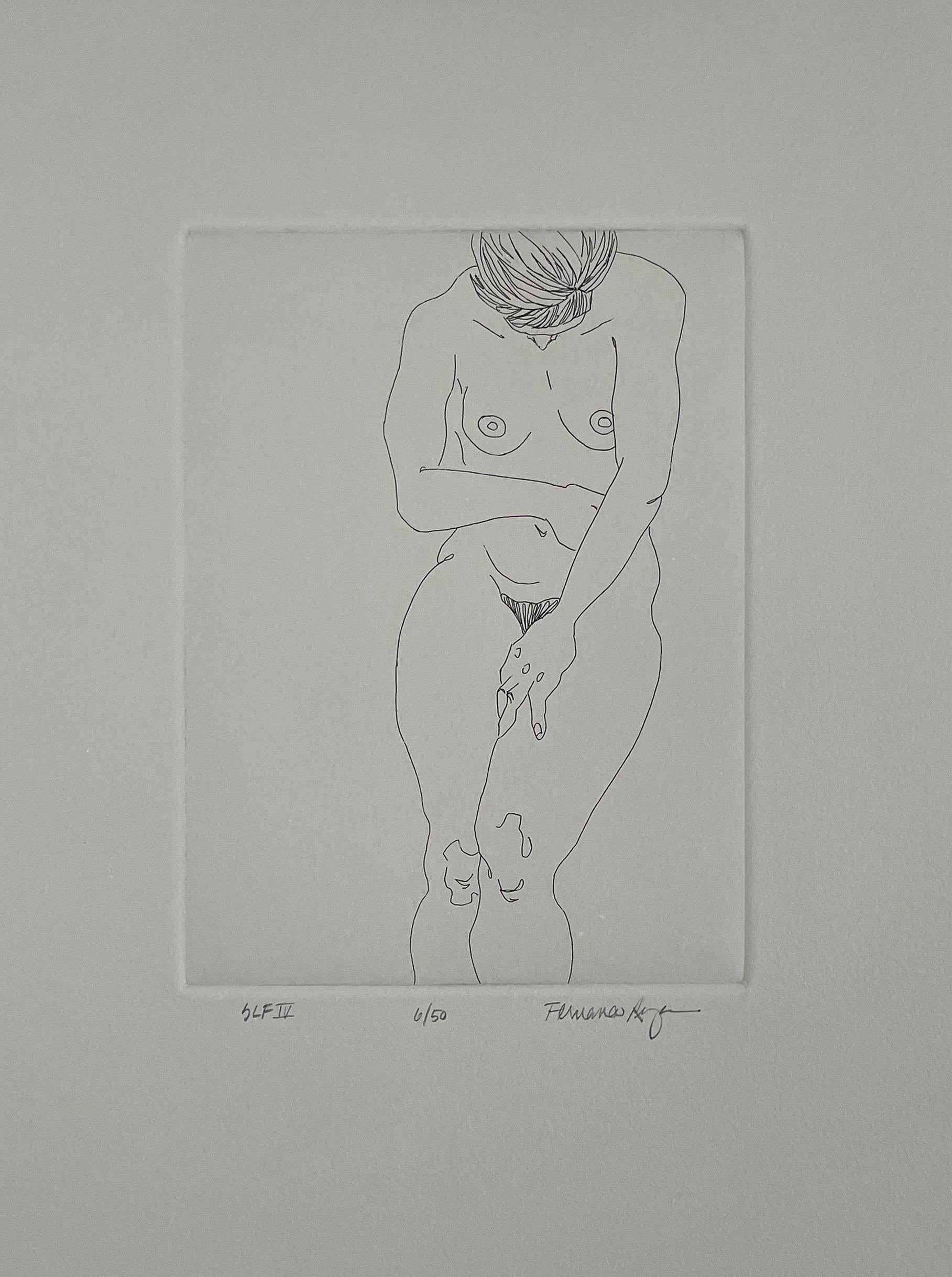 SLF IV (Single Line Female IV) - Print by Fernando Reyes