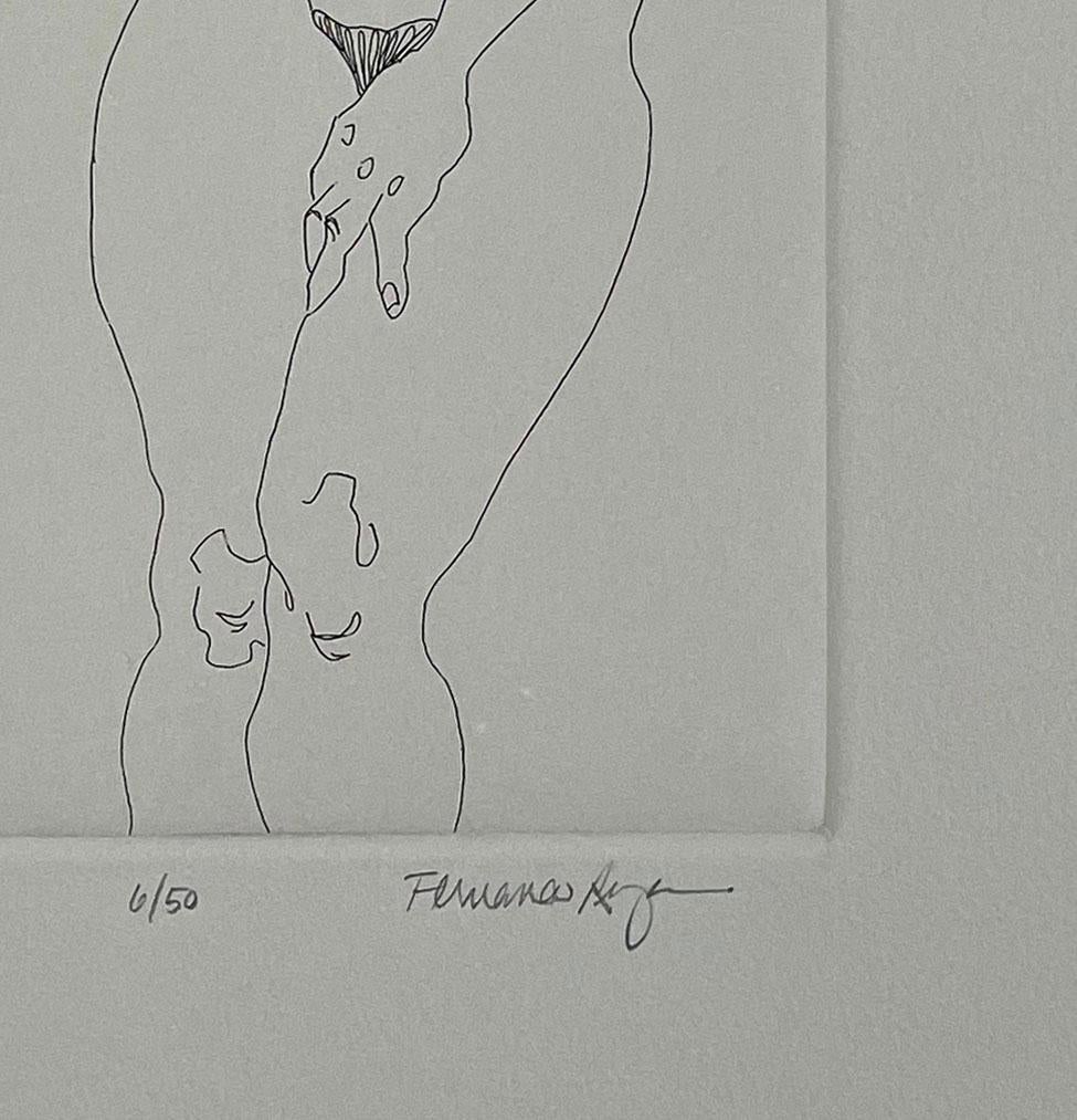 Female nude etching, from a series of 6 male and 6 female images.  

Reyes attended The School of the Art Institute of Chicago, where he received a Bachelor of Fine Arts degree in 1997. After moving back to California, he opened his studio in 1999.