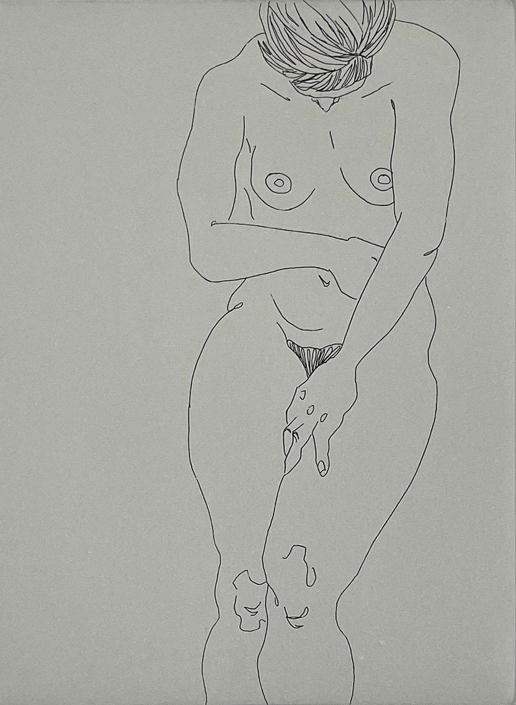 Fernando Reyes Nude Print - SLF IV (Single Line Female IV)