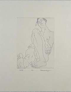 SLM II, male nude etching by Fernando Reyes