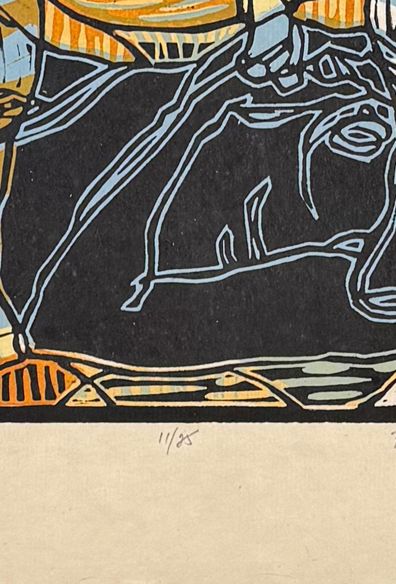 Bas rayés - Beige Nude Print par Fernando Reyes