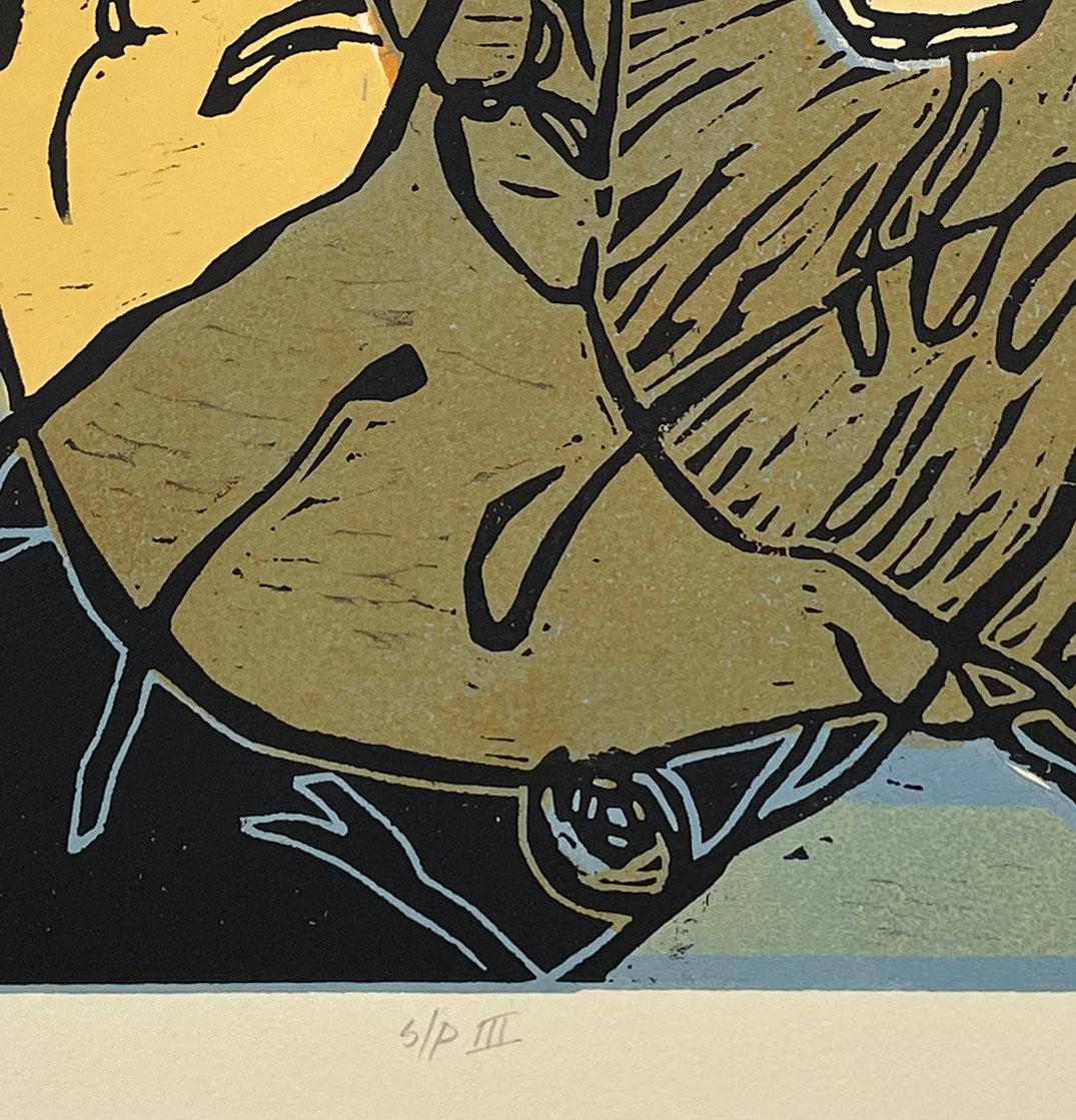 Gathering (oben in der Mitte) (Beige), Nude Print, von Fernando Reyes