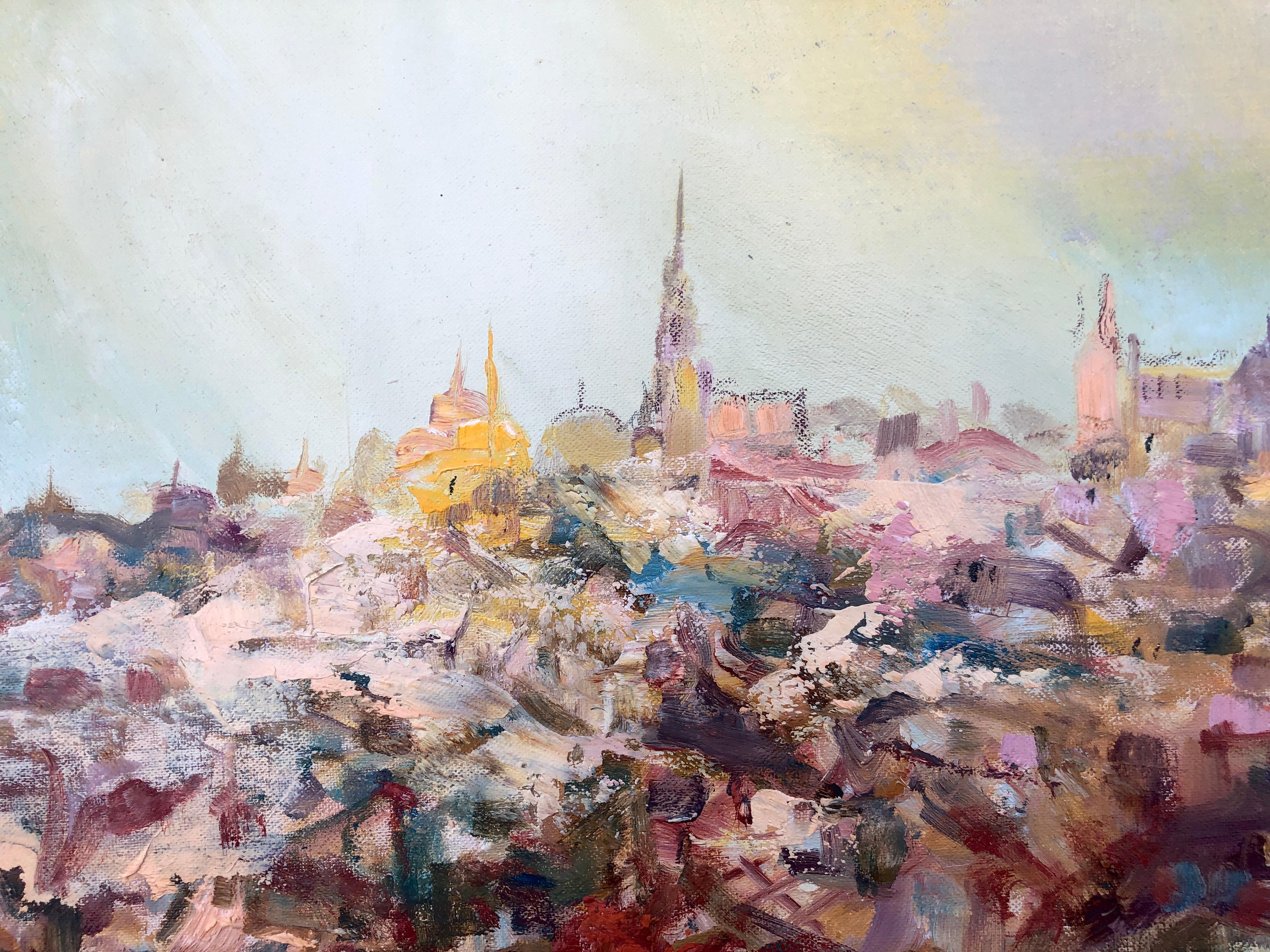 Toledo España óleo sobre lienzo pintura paisaje español 2
