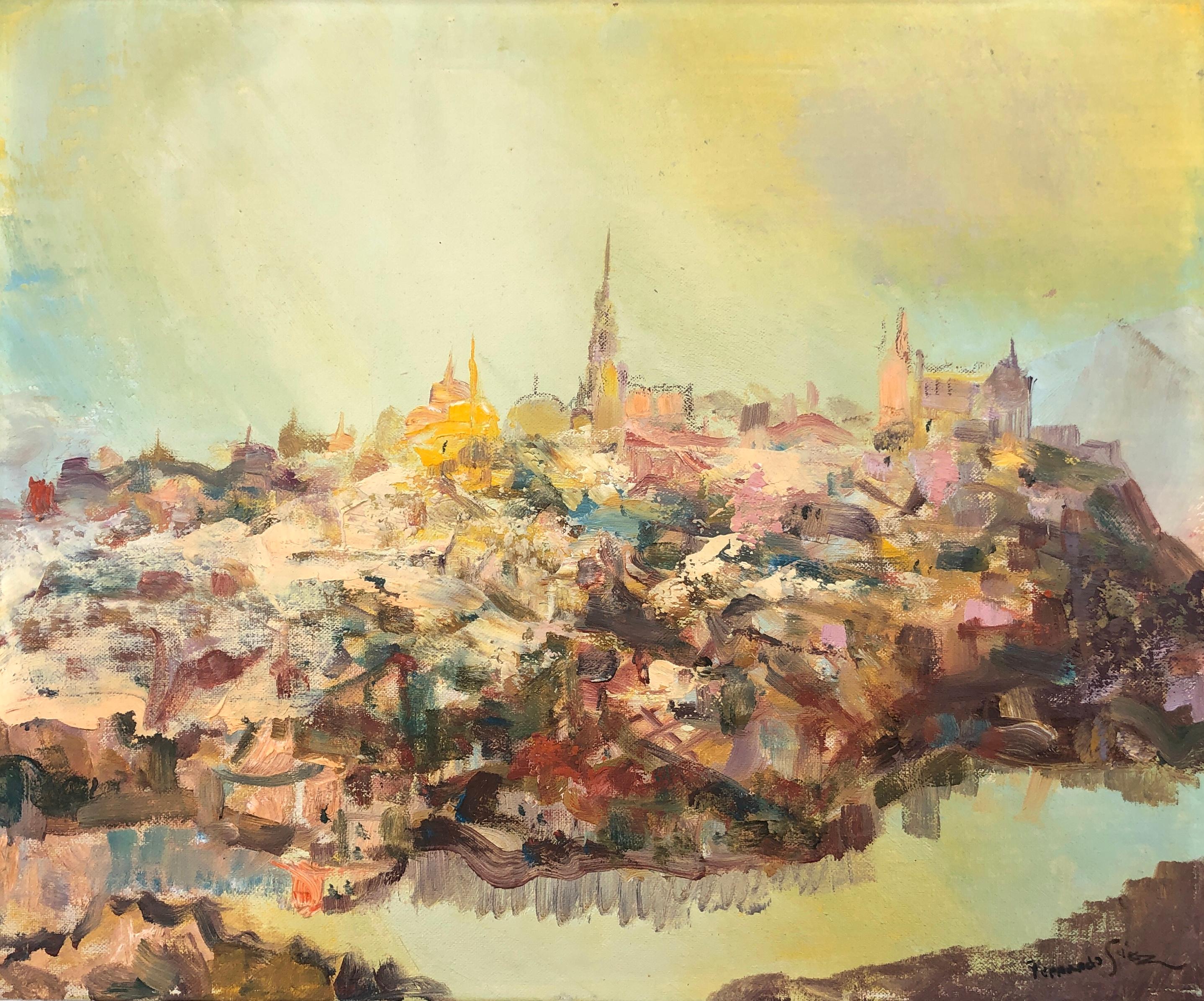 Abstract Painting de Fernando Saez - Toledo España óleo sobre lienzo pintura paisaje español