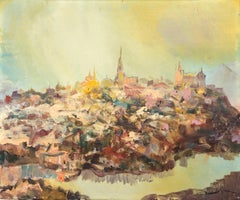 Toledo España óleo sobre lienzo pintura paisaje español