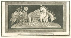 Fresque des "Antiquités d'Herculanum" - Gravure de F. Strina - 18e siècle