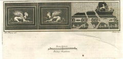 Fresco from "Antiquities of Herculaneum" - Etching by F. Strina - 18th Century