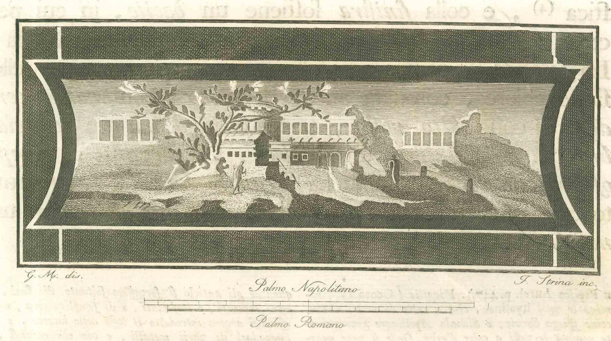 Fresque de temple romain tirée des "Antiquités d'Herculanum" est une gravure sur papier réalisée par Fernando Strina au 18e siècle.

Signé sur la plaque.

Bonnes conditions.

La gravure appartient à la suite d'estampes "Antiquités d'Herculanum