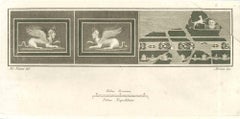 Sphinx Fresco - Etching by Fernando Strina - 18th Century