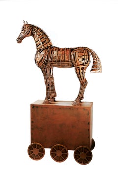 Troya, figurative sculpture, unique horse, building, Trojan, architecture