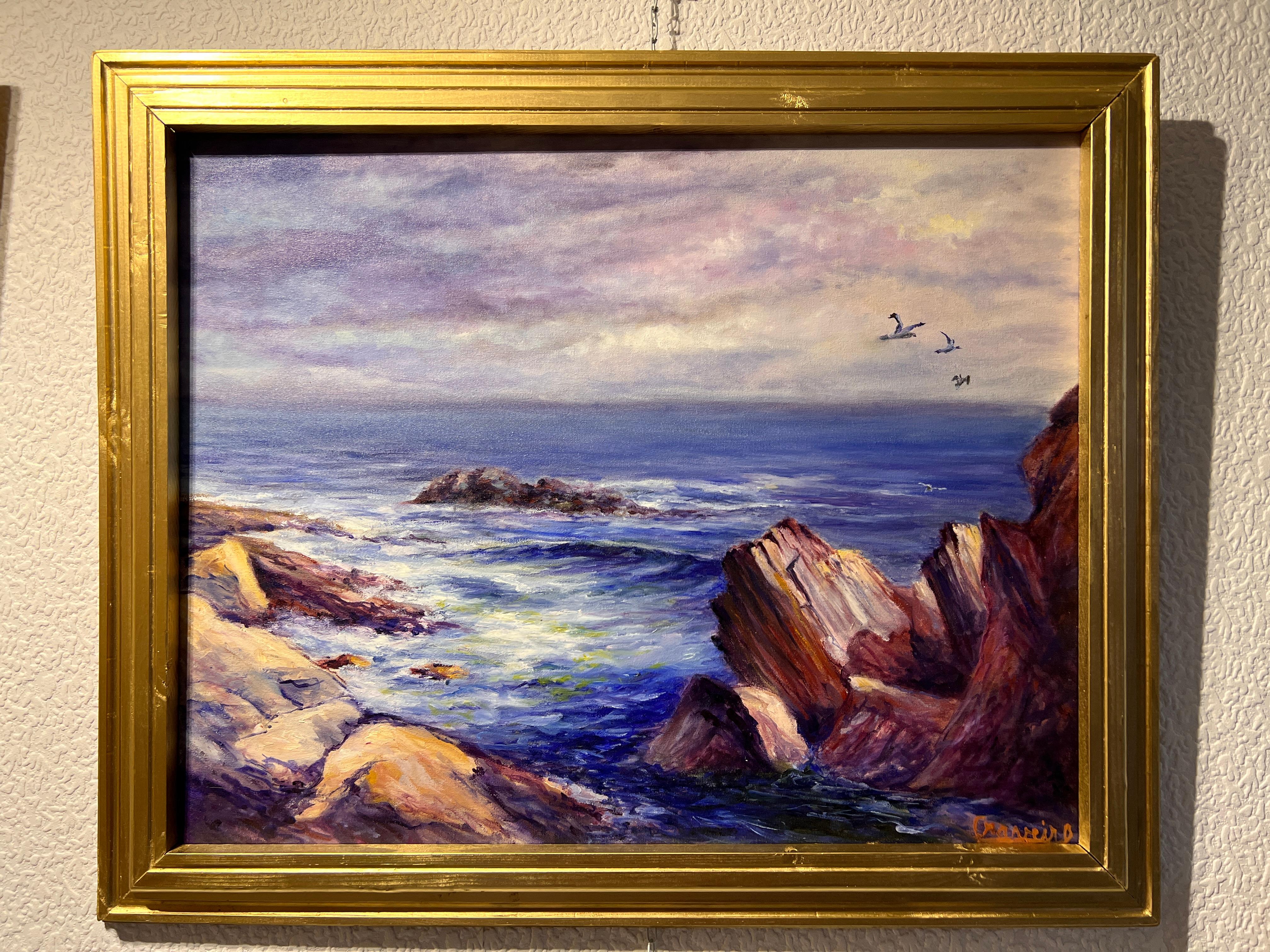 Original Oil painting on canvas, seascape, Attr. to Fernando VARELA CLAVEIRO For Sale 10