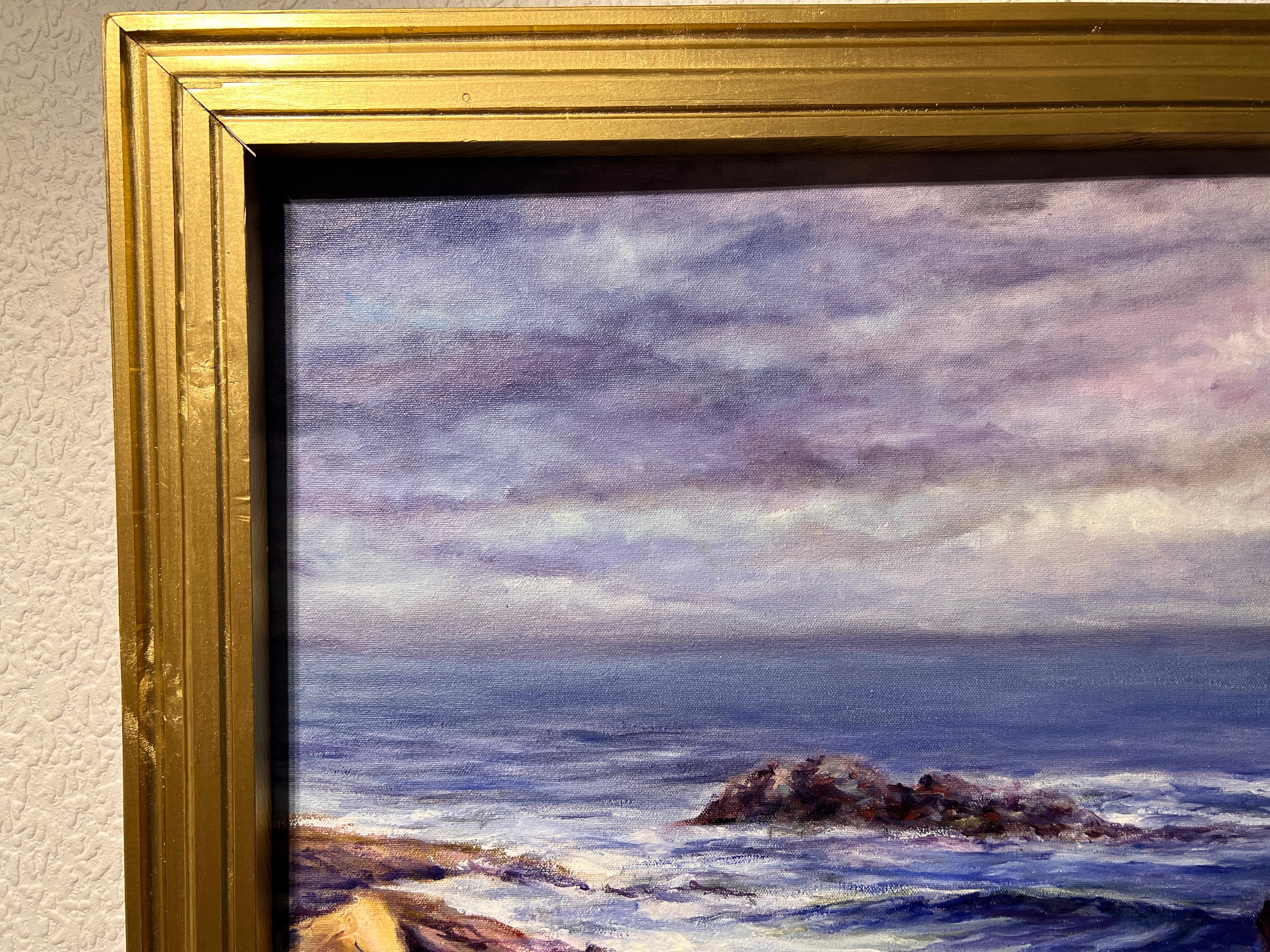 Original Oil painting on canvas, seascape, Attr. to Fernando VARELA CLAVEIRO For Sale 4