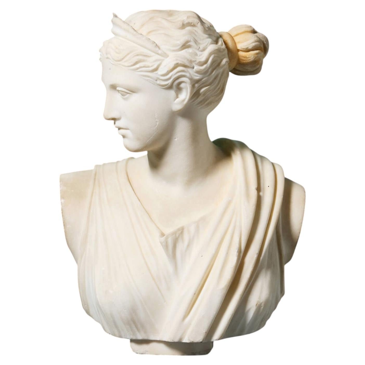 Fernando Vichi (1875-1945) Statua in marmo di Diana ispirata all’antichità