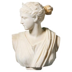 Fernando Vichi (1875-1945) Marble Figure of Diana After the Antique