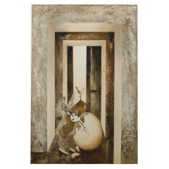 Fernando Vignoli 'Brazilian', "Chicken or the egg" Painting