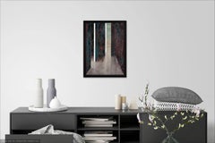 Lonely-  surreal painting, shades of grey and blue