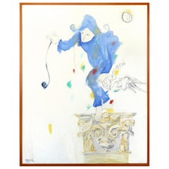 Fernando Wamprechts Modern Lyrical Oil Painting of a Harlequin