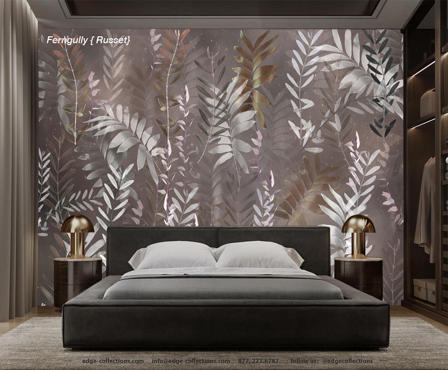 Ferngully Wallcovering by EDGE Collections.

As we move into unchartered territories with the world around us, we sought to create a collection with strong, positive symbolization. The Maori people believe Ferns represent new life and new