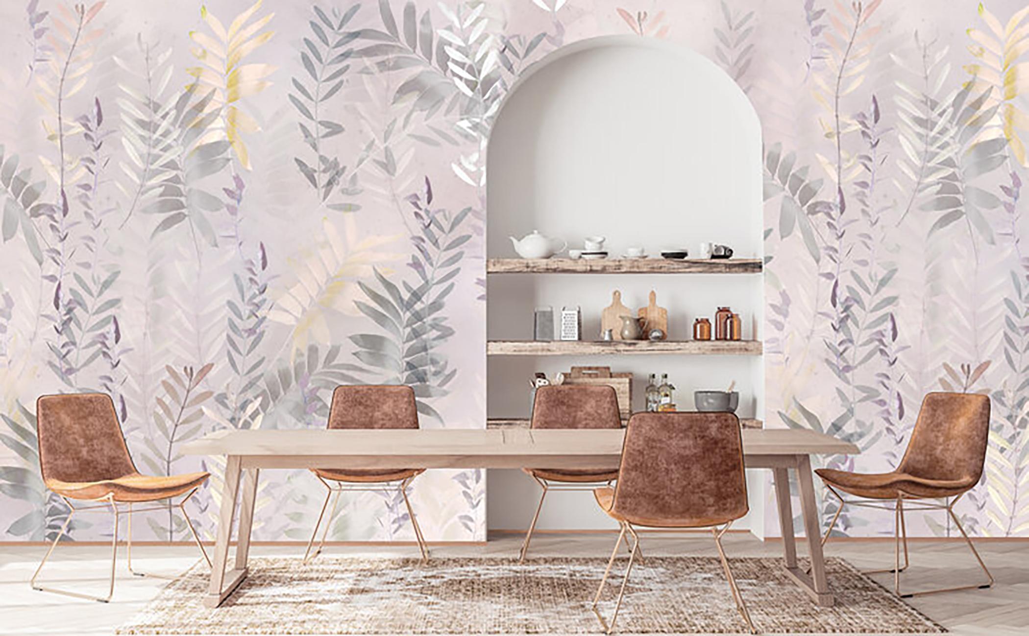 Ferngully wall covering by EDGE Collections.

As we move into unchartered territories with the world around us, we sought to create a collection with strong, positive symbolization. The Maori people believe Ferns represent new life and new