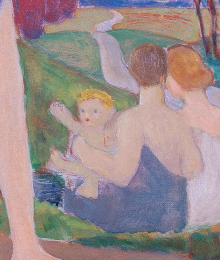 Ferol Sibley Warthen (americano, 1890 - 1986)
Figure in un idillio
Olio su tela
Firmato `FEROL SIBLEY` (in basso a destra)
30.1/4 x 24.1/4 in. (76.5 x 61.5 cm.)

Ferol Sibley Warthen è nato ad Aberdeen, nel Sud Dakota. Ricevette una borsa di studio