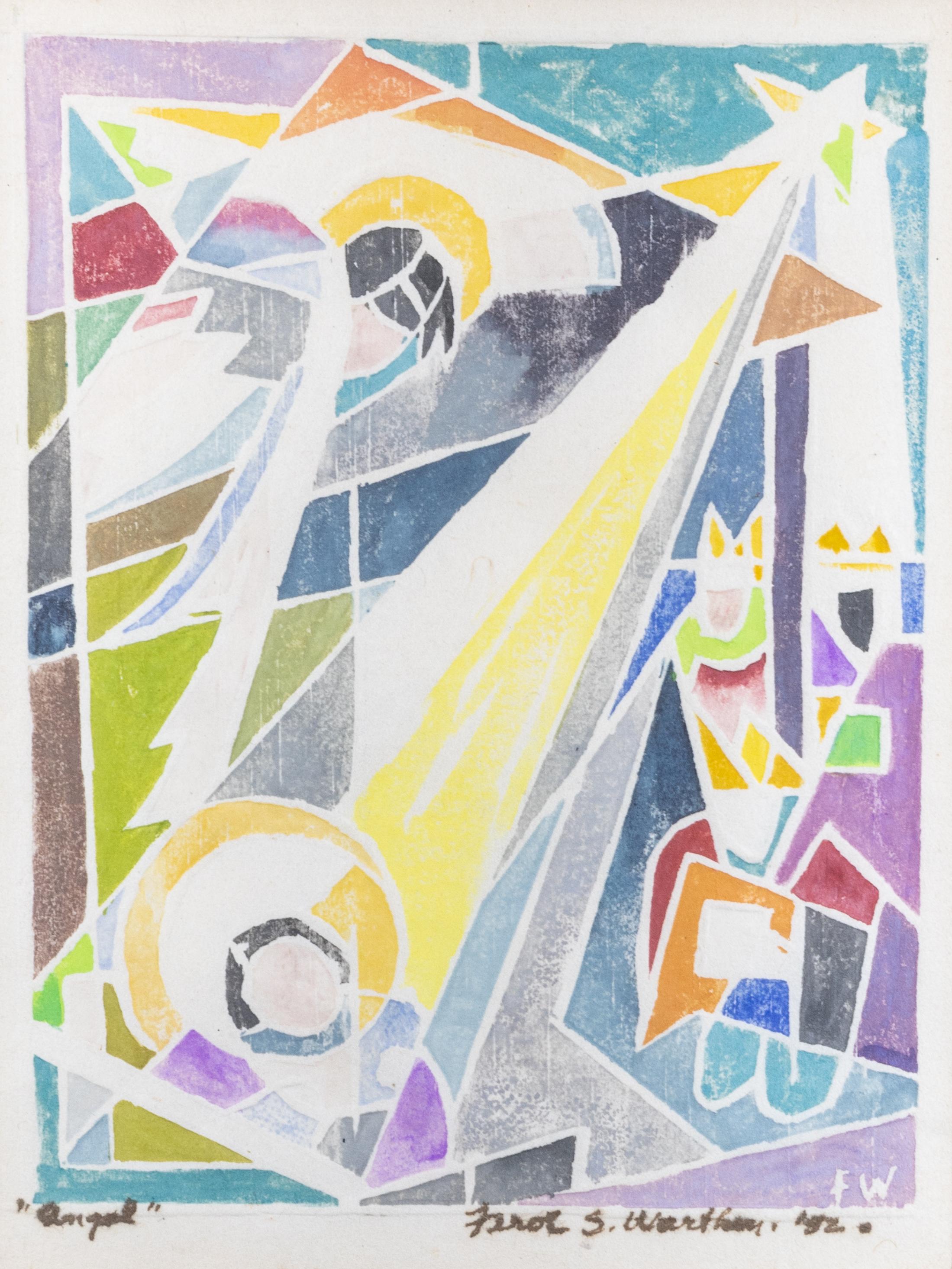 Ferol K. Sibley Warthen Abstract Print - Angel