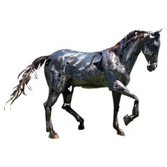 FEROX "The Untamed Spirit" SS Metal Horse Sculpture, Large Scale, Outdoor