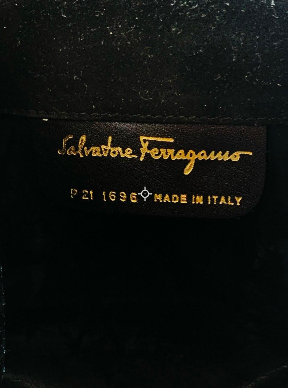 Ferragamo Black Evening bag For Sale 2