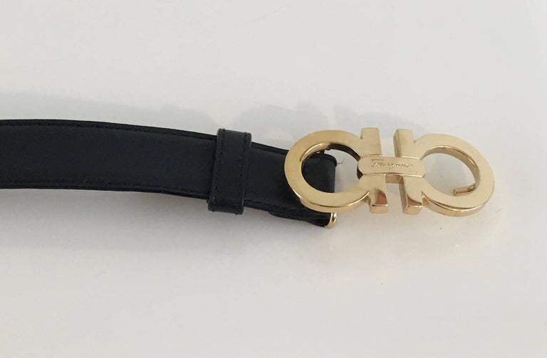 ferragamo belt black gold