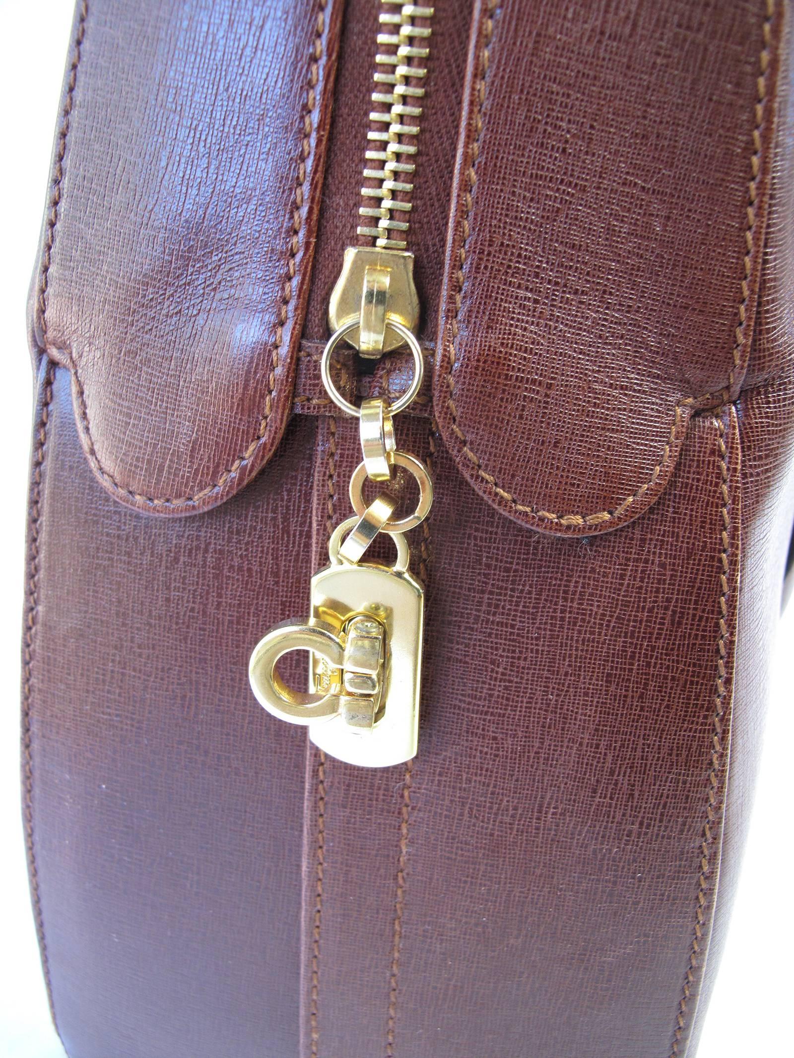 brown structured handbag