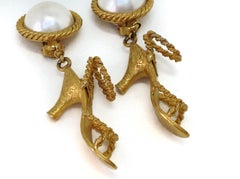 FERRAGAMO Earrings Vintage 1980s Clip On