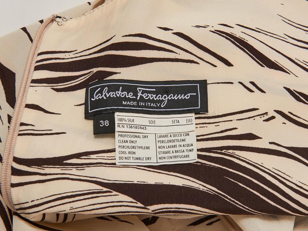 Women's Ferragamo Graphic Pattern Silk Jumpsuit For Sale