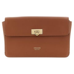 Ferragamo Harley Clutch — Cognac