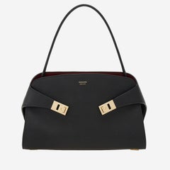 Ferragamo Hug Shoulder Bag — Black
