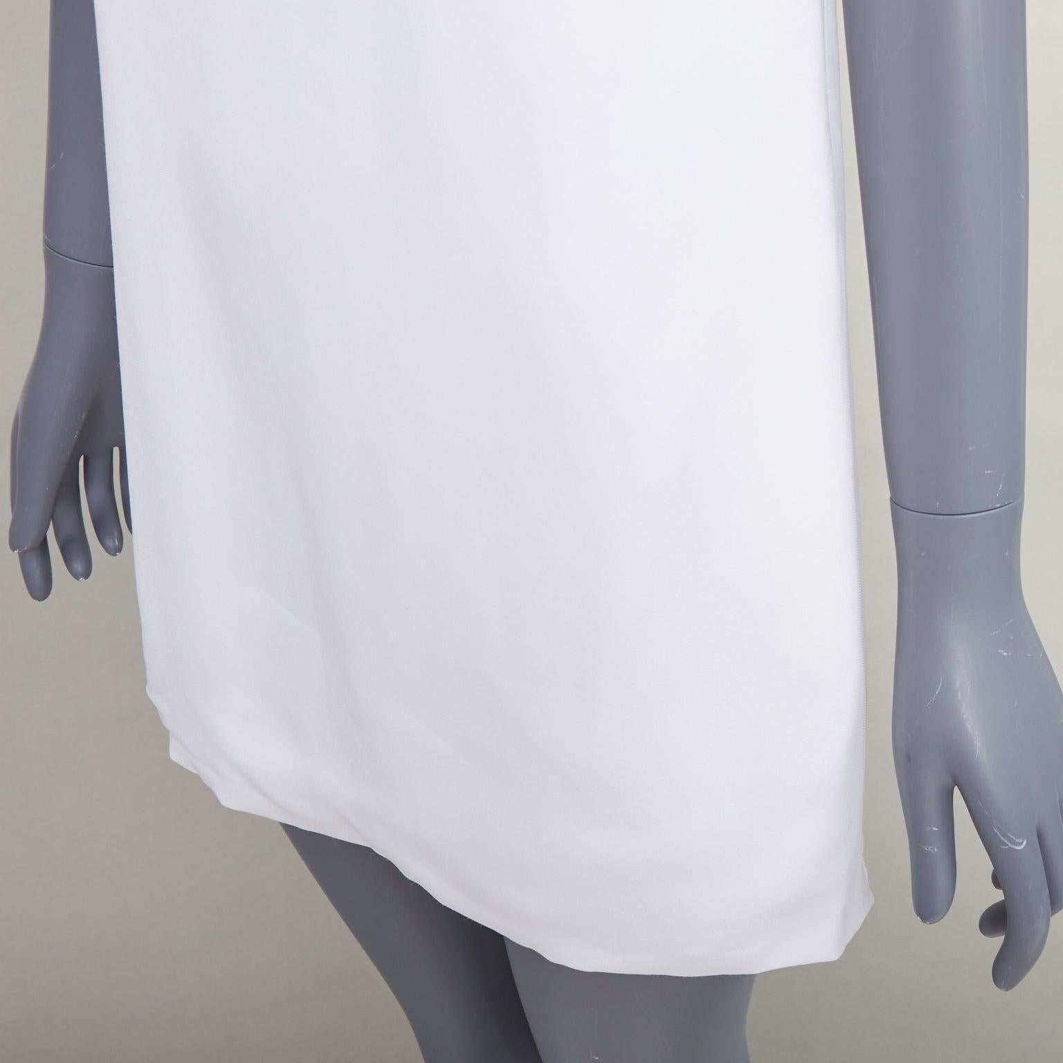 FERRAGAMO Maximilian Davis 2023 Runway Bridal weißes Minikleid aus Krepp mit Kapuze IT40 S im Angebot 3