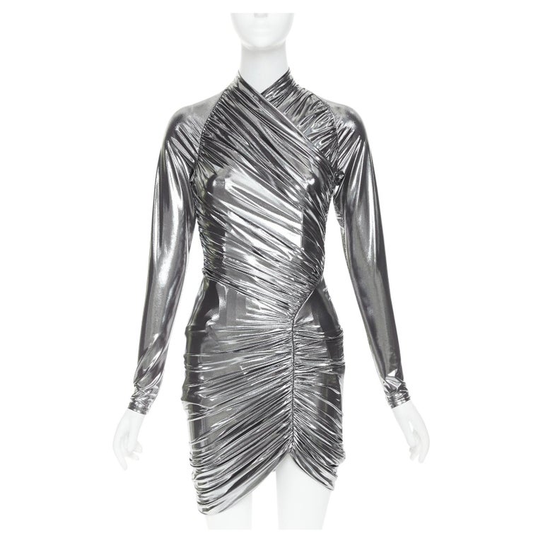 FERRAGAMO Maximilian Davis 2023 Runway metallic silver lame wrapped dress IT40 S For Sale at 1stDibs FERRAGAMO Maximilian Davis 2023 Runway metallic silver lame wrapped dress IT40 S For Sale at 1stDibs