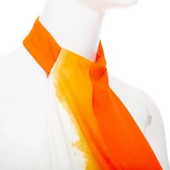 Ferragamo 2023 Runway robe dos nu en soie orange sunset IT38 XS