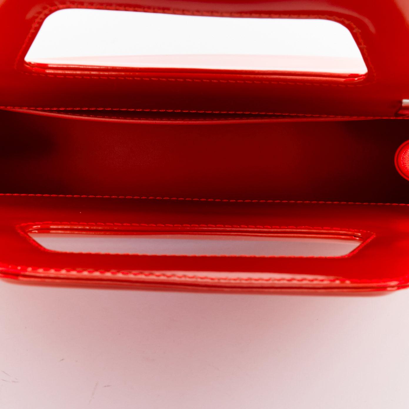 FERRAGAMO Maximilian Davis 2023 Runway Wanda sunset red orange airbrush calf bag en vente 2