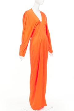 Ferragamo Maximilian orange robe kimono en satin orange IT40 S