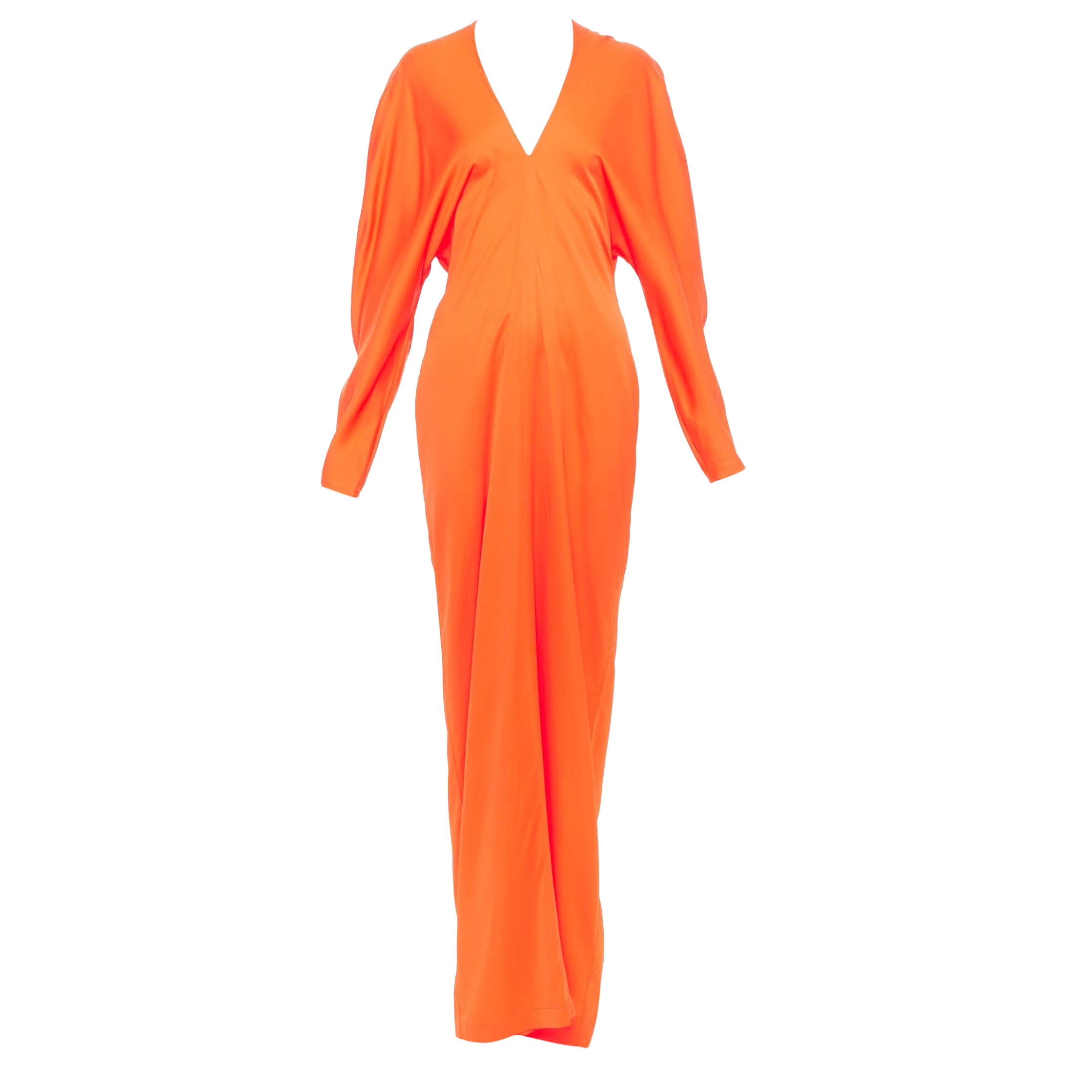 Ferragamo Maximilian orange robe kimono en satin orange IT40 S