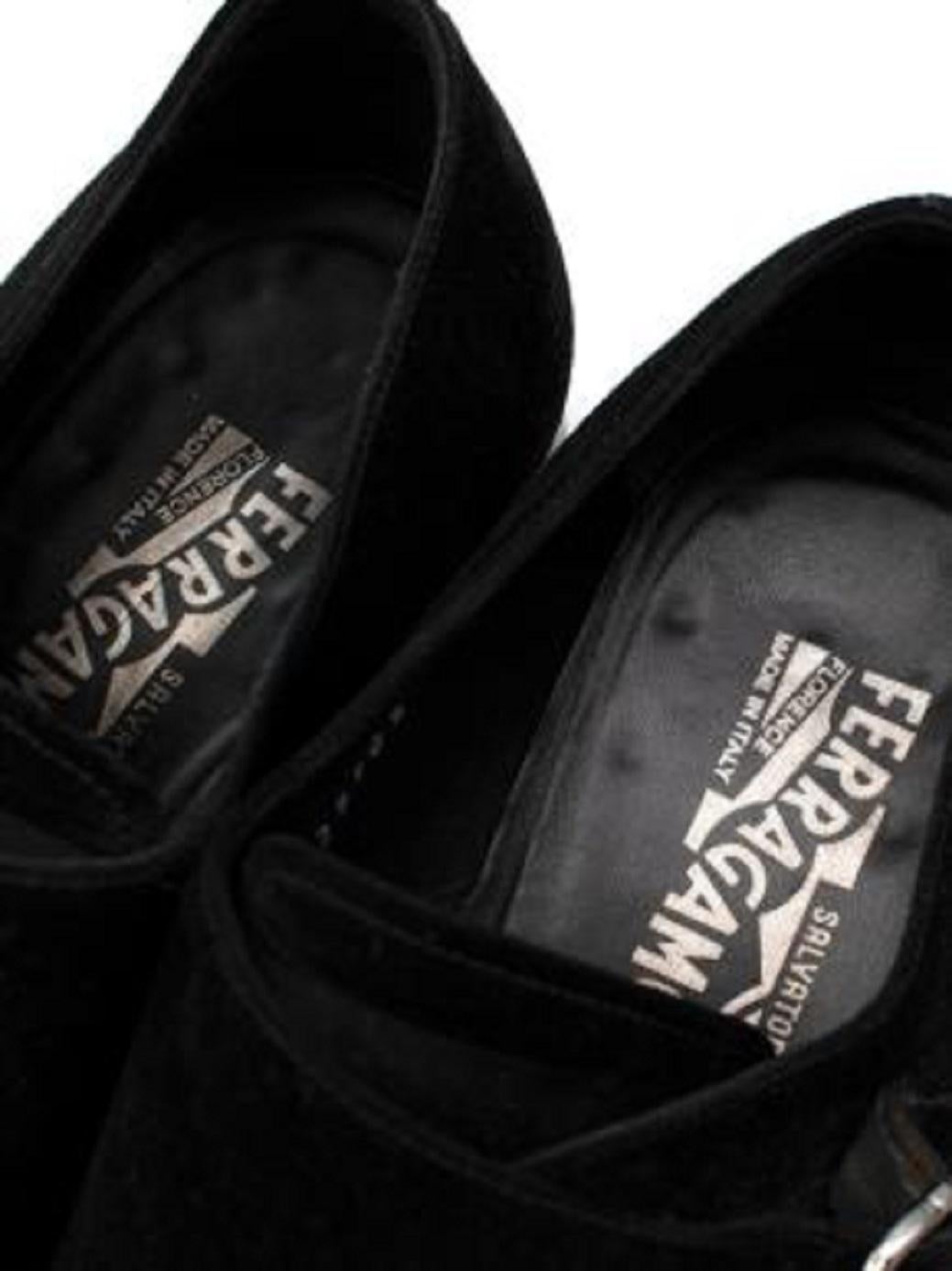 Men's Ferragamo Mens Suede Double Monk Strap Shoes