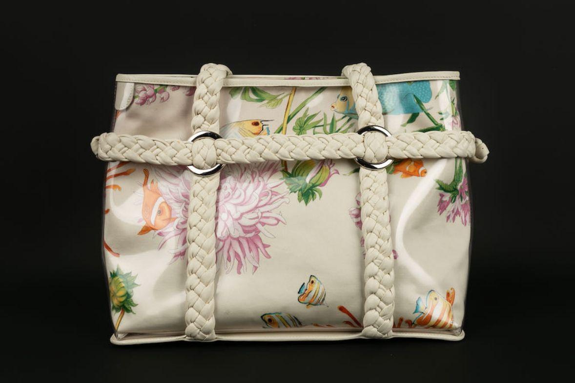 Women's Ferragamo Printed Silk Duffel Bag For Sale