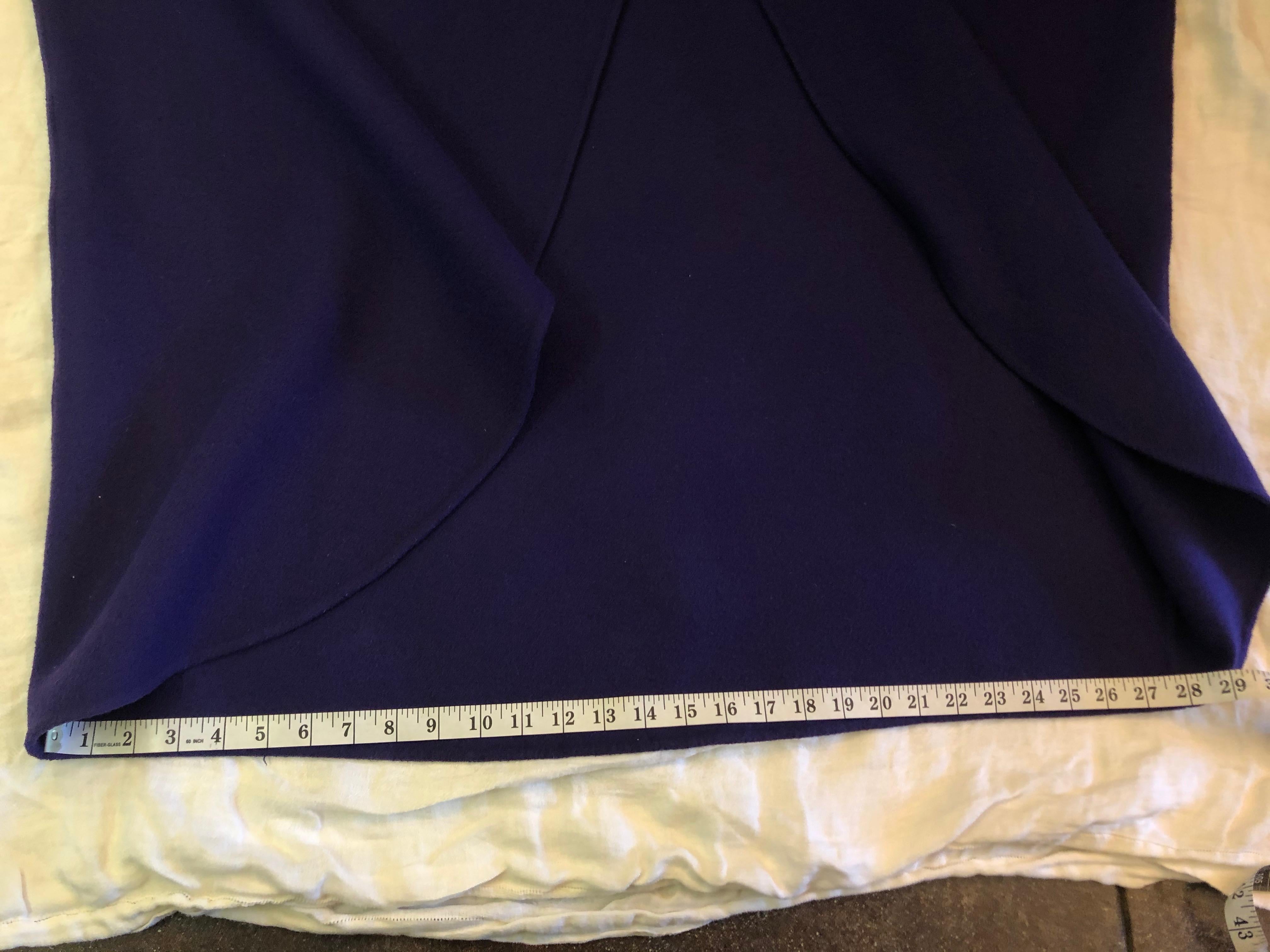 Ferragamo Purple Wool Cape Style Coat / I Magnin Department Store For Sale 6