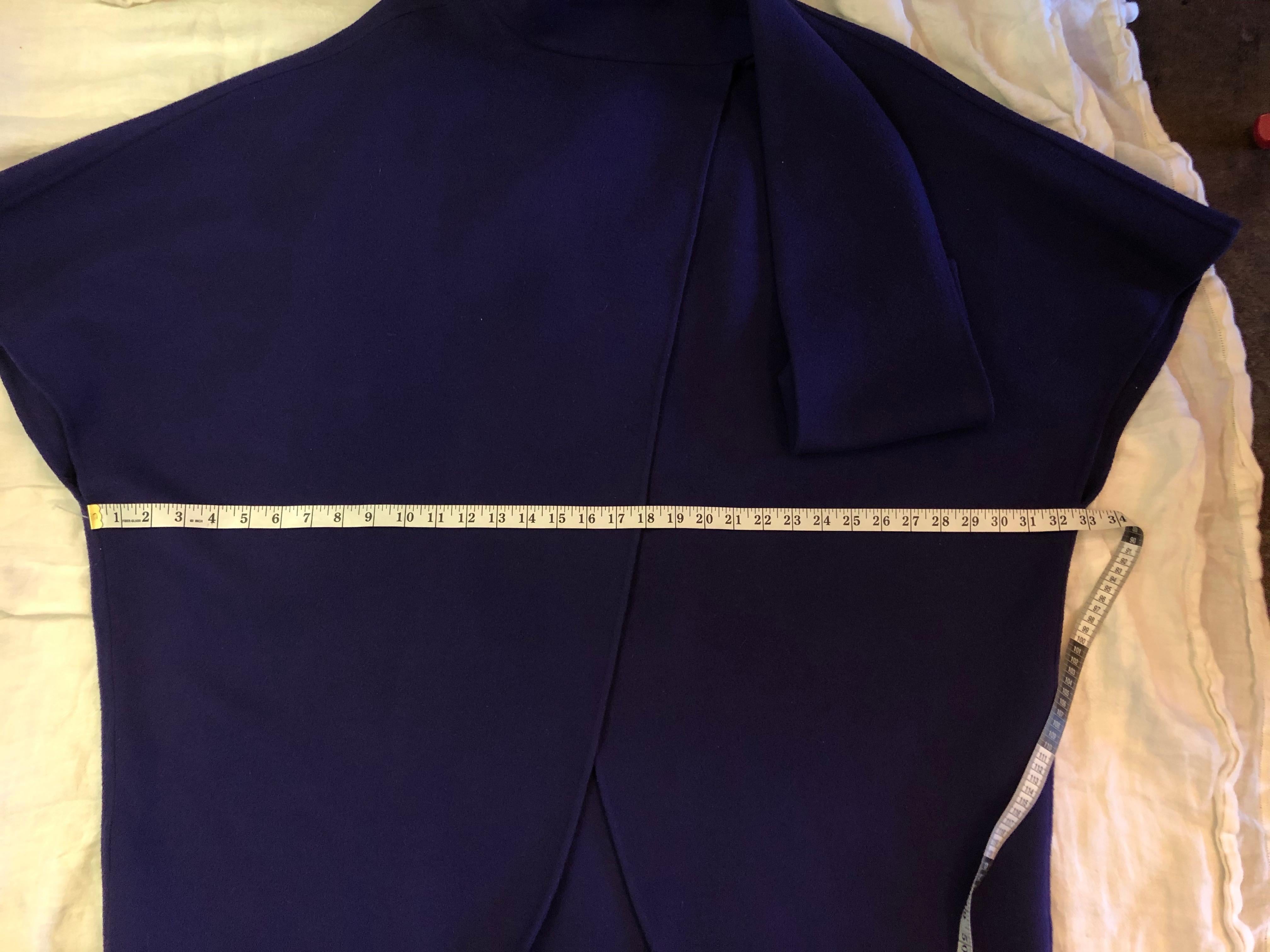 Ferragamo Purple Wool Cape Style Coat / I Magnin Department Store For Sale 7