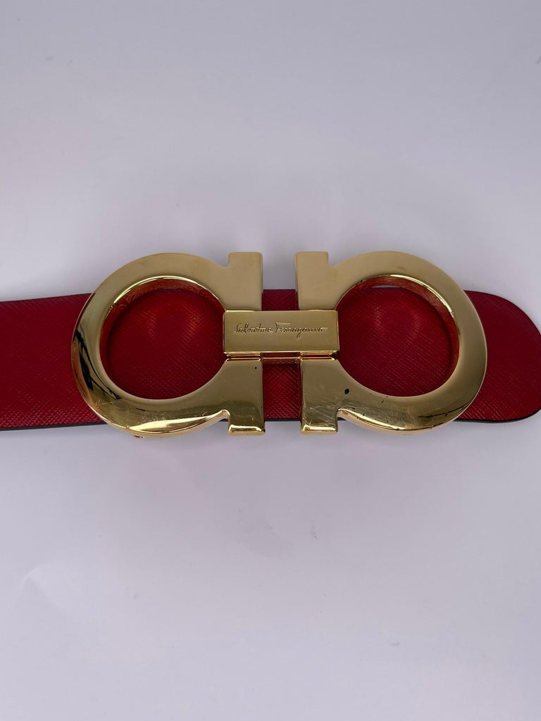 Ferragamo Red Classic Belt with Gold Buckle (Size 85/34) at 1stDibs | red  ferragamo belt gold buckle, ferragamo belt eith red buckel, red and gold ferragamo  belt