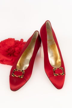 Ferragamo red stiletto shoes