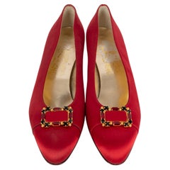 Ferragamo red stiletto shoes