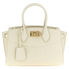 Ferragamo Studio Top Handle Bag — White