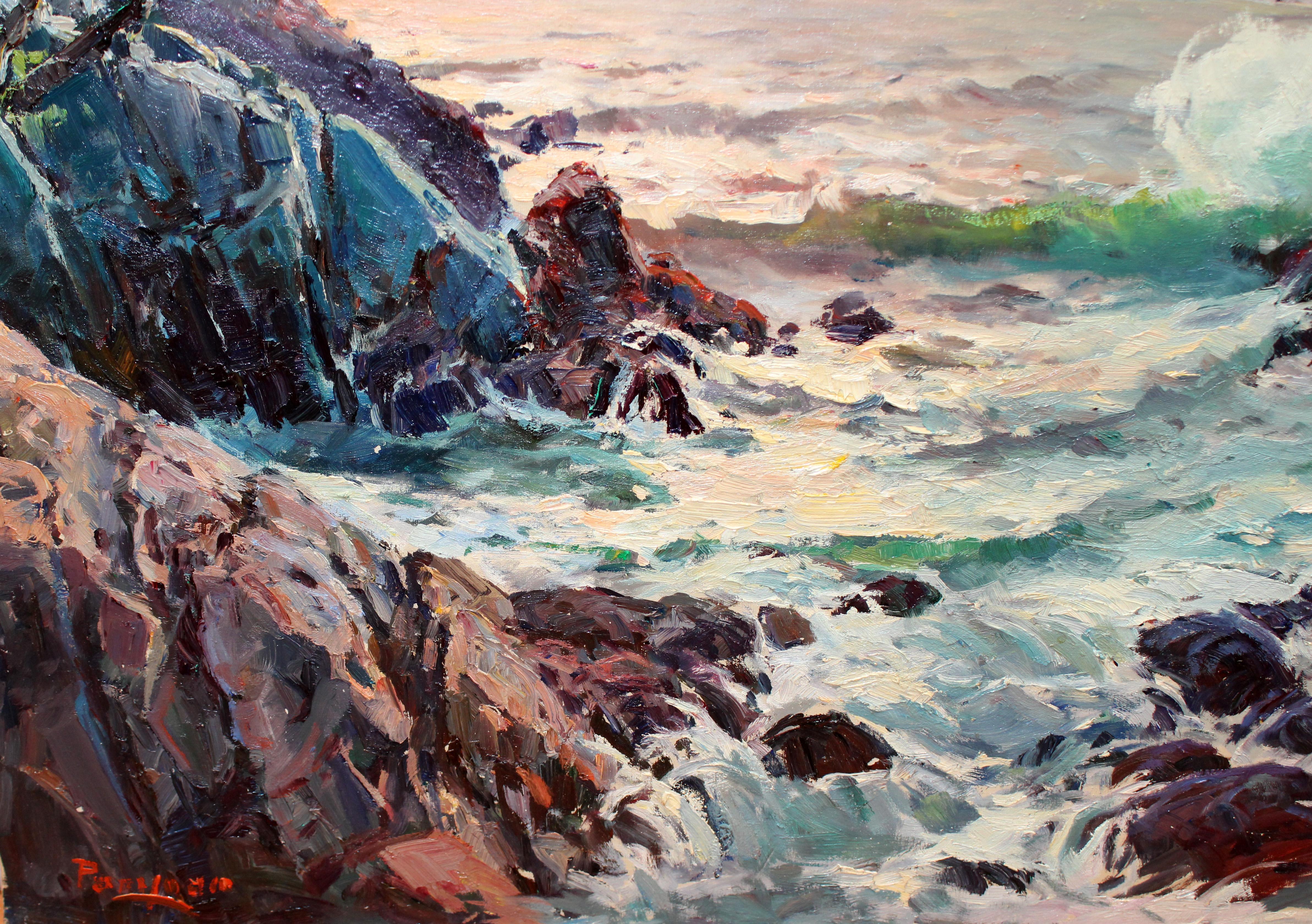 Óleo sobre tela - Vista de la Costa Brava For Sale 1